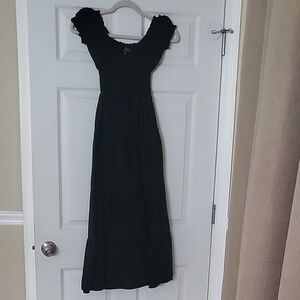Danielle Bernstein Poplin Black Maxi Dress